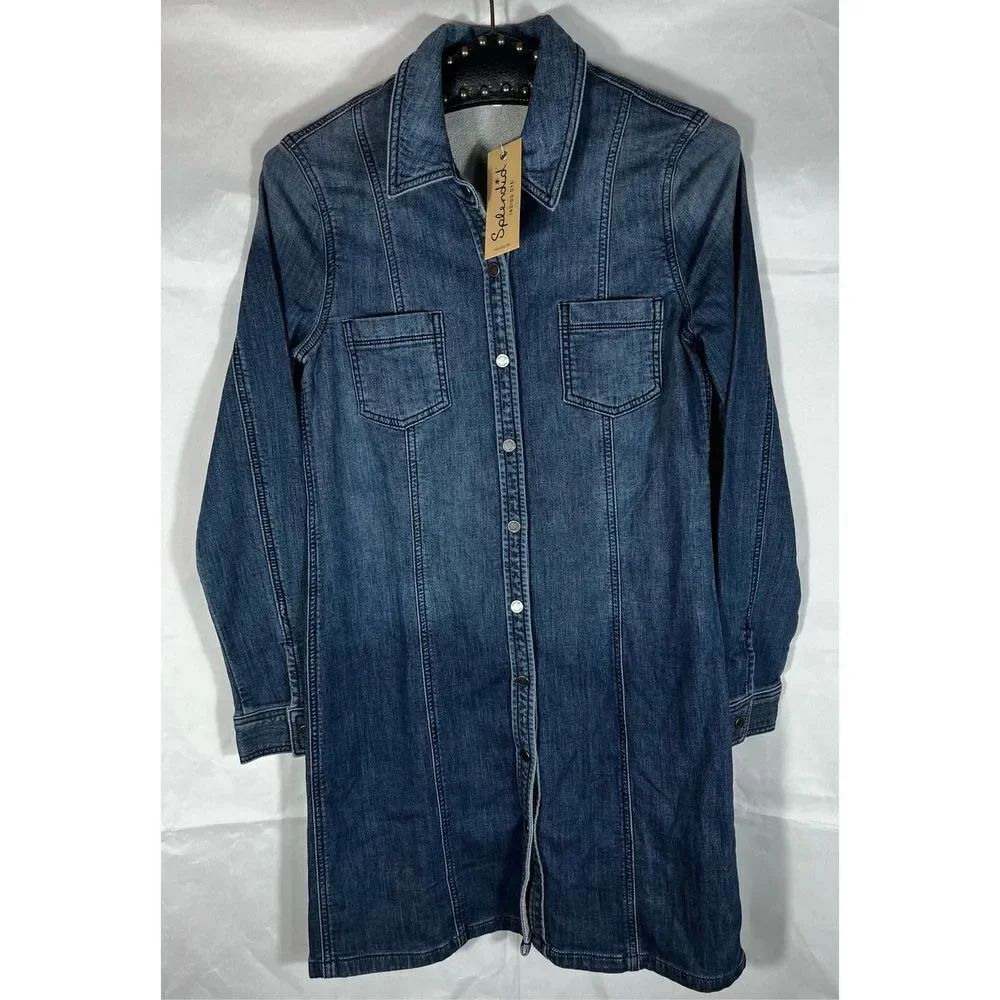 Splendid button down denim shirt dress